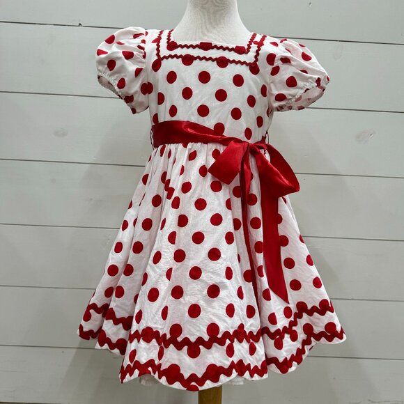 Fox & Heron Heirloom Dress Size 5T Vintage Polka Dot